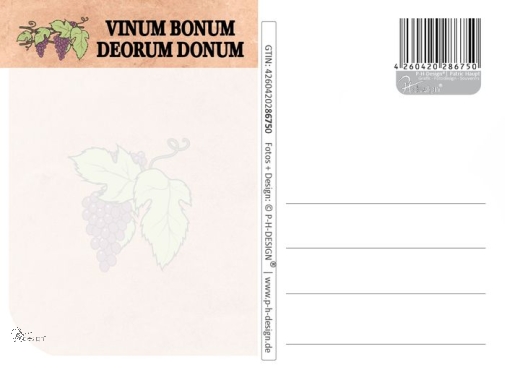 Postkarte &quote;VINUM BONUM&quote;