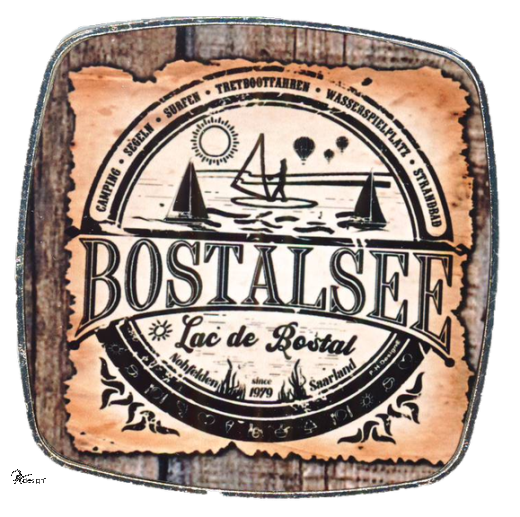Deko-Magnet Metall Quadrat - &quote;BOSTALSEE VINTAGE 1&quote;