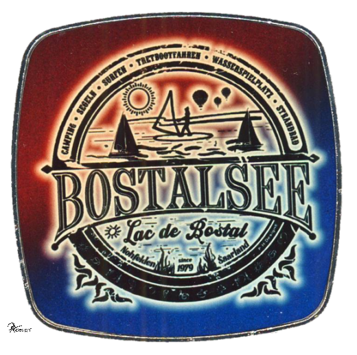 Deko-Magnet Metall Quadrat - &quote;BOSTALSEE VINTAGE 2&quote;