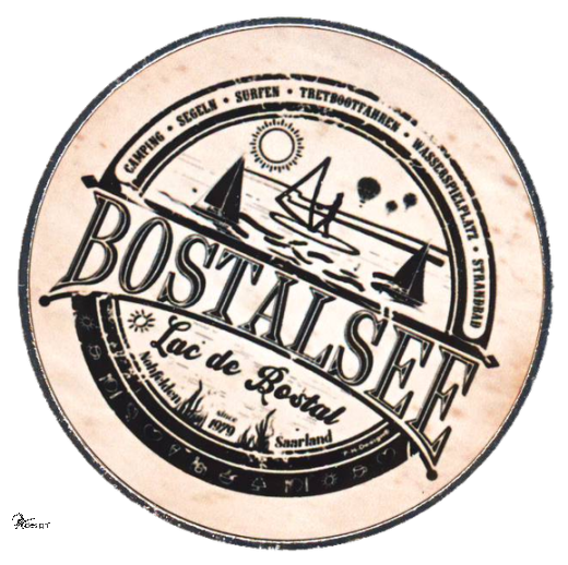 Deko-Magnet Metall RUND - &quote;BOSTALSEE VINTAGE 1&quote;
