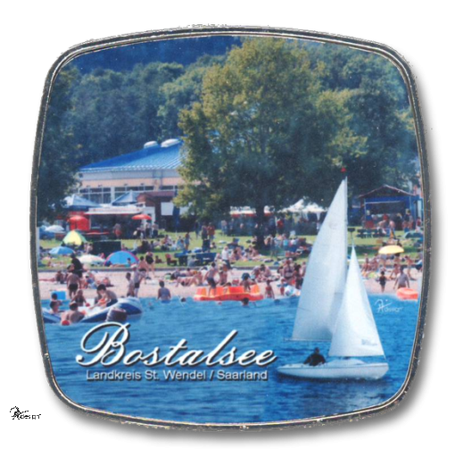 Deko-Magnet Metall Quadrat - "Bostalsee 2"