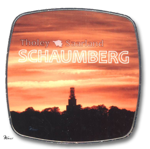 Deko-Magnet Metall Quadrat - "Schaumberg-Abendrot"