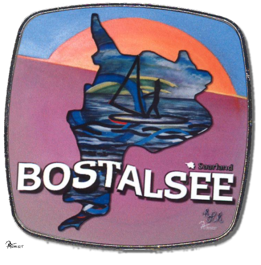 Deko-Magnet Metall Quadrat - "BOSTALSEE GEM�LDE"