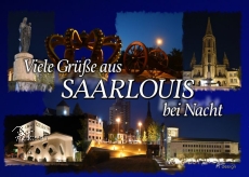 Ansichtskarte Saarlouis-3 bei Nacht