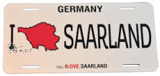 US-Autokennzeichen I LOVE SAARLAND