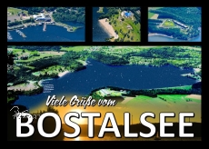 Postkarte Bostalsee von oben