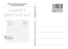 Postkarte Geburtstag - QR-Code