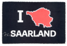 Glasreinigungstuch I LOVE SAARLAND - black