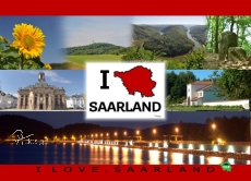 Postkarte I ♥ SAARLAND - Fotos