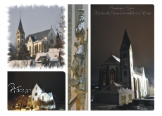 Ansichtskarte Kirche im Winter