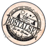 Deko-Magnet Metall RUND - "BOSTALSEE VINTAGE 1"