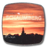 Deko-Magnet Metall Quadrat - "Schaumberg-Abendrot"