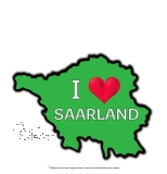 Motiv-Umhngetasche "I ♥ SAARLAND - grn"