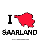 Motiv-Umhngetasche "I ♥ SAARLAND"