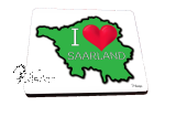 Mousepad "I ♥ Saarland" gr�n