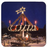 Korkuntersetzer - Motiv "ADVENTSKRANZ" Set