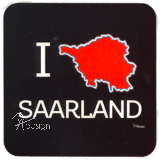 Korkuntersetzer - Motiv "I ♥ SAARLAND" black" Set