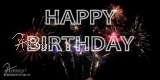 Plane/Banner HAPPY BIRTHDAY - FEUERWERK