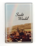 Deko-Magnet Glas - "St. Wendel - Regenbogen"