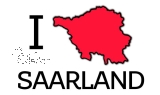 Hissfahne "I ♥ SAARLAND"