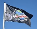 Hissfahne "WELCOME on EARTH"