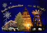 Postkarte "FROHE WEIHNACHTEN aus ST. WENDEL"