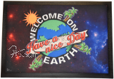 Fu�matte 50 x 35 cm "WELCOME ON EARTH - Have a nice Day"