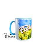 Henkel und innen blau