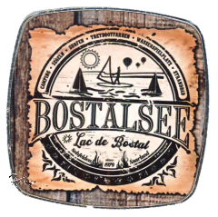 Deko-Magnet Metall Quadrat - &quote;BOSTALSEE VINTAGE 1&quote;