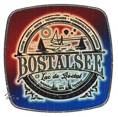 Deko-Magnet Metall Quadrat - &quote;BOSTALSEE VINTAGE 2&quote;