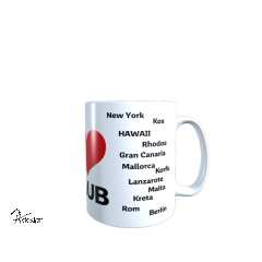 Tasse - &quote; I ♥ URLAUB&quote;