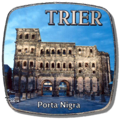 Deko-Magnet Metall Quadrat - "TRIER - Porta Nigra"