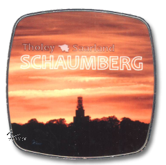 Deko-Magnet Metall Quadrat - "Schaumberg-Abendrot"