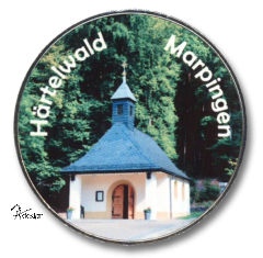 Deko-Magnet Metall RUND - "MARPINGEN - H�RTELWALD - KAPELLE"