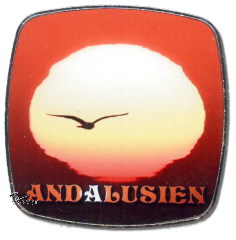 Deko-Magnet Metall Quadrat - "ANDALUSIEN"