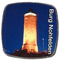Deko-Magnet Metall Quadrat - "NOHFELDEN BURG"