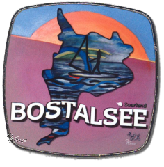 Deko-Magnet Metall Quadrat - "BOSTALSEE GEM�LDE"