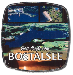Deko-Magnet Metall Quadrat - "BOSTALSEE VON OBEN"