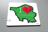 Mousepad I ♥ Saarland grün