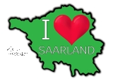 Postkarte I ♥ SAARLAND 2