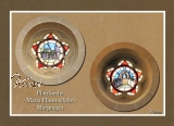 Ansichtskarte runde Kirchenfenster